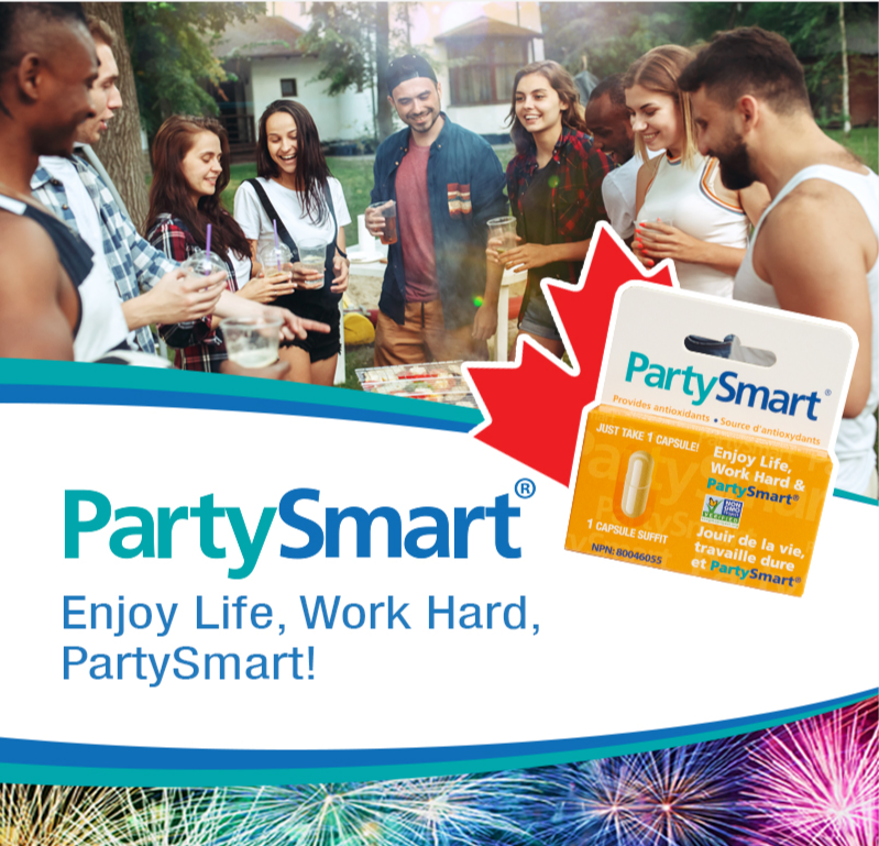 Happy Birthday Canada! PartySmart and wake up with a better morning. Hangover Prevention.
